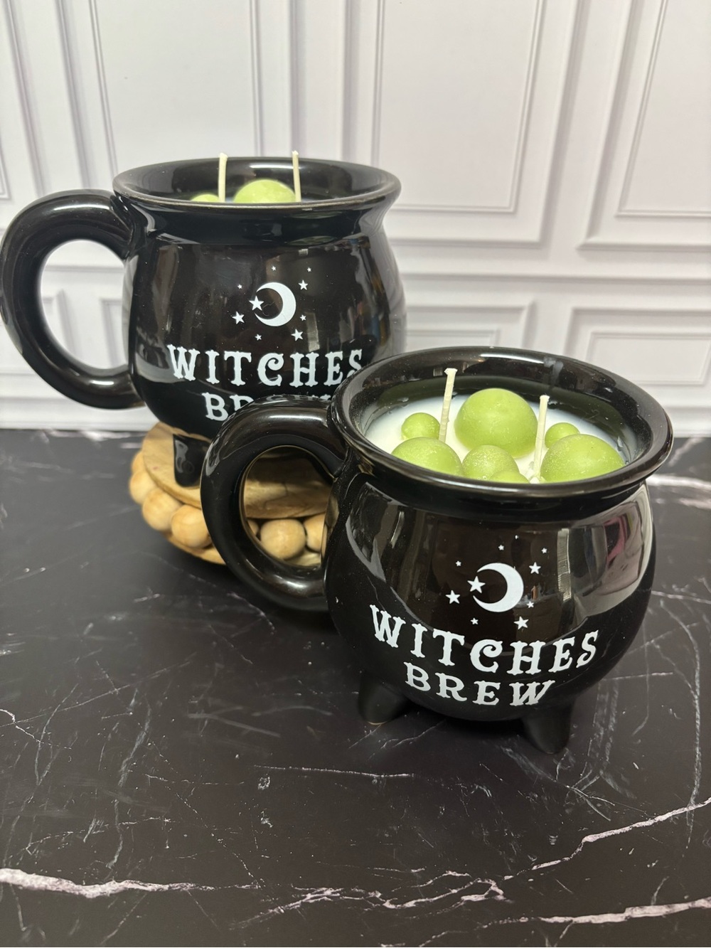 Witches brew cauldron candle